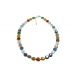 Beautiful Floral Millefiori Glass Beaded Necklace